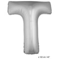 Ballon Lettre T Argent XL 102 Cm