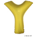 Ballon En Forme De Lettre Y Or XL 102 Cm (Vide)