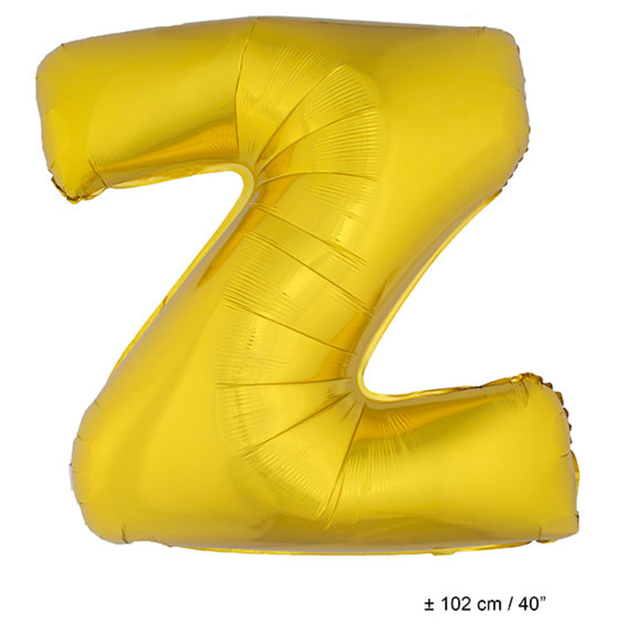 Op deze afbeelding zie je een Decoratie, van het merk Funny Fashion. Folie Ballon Letter Z Goud XL 102cm (Leeg)