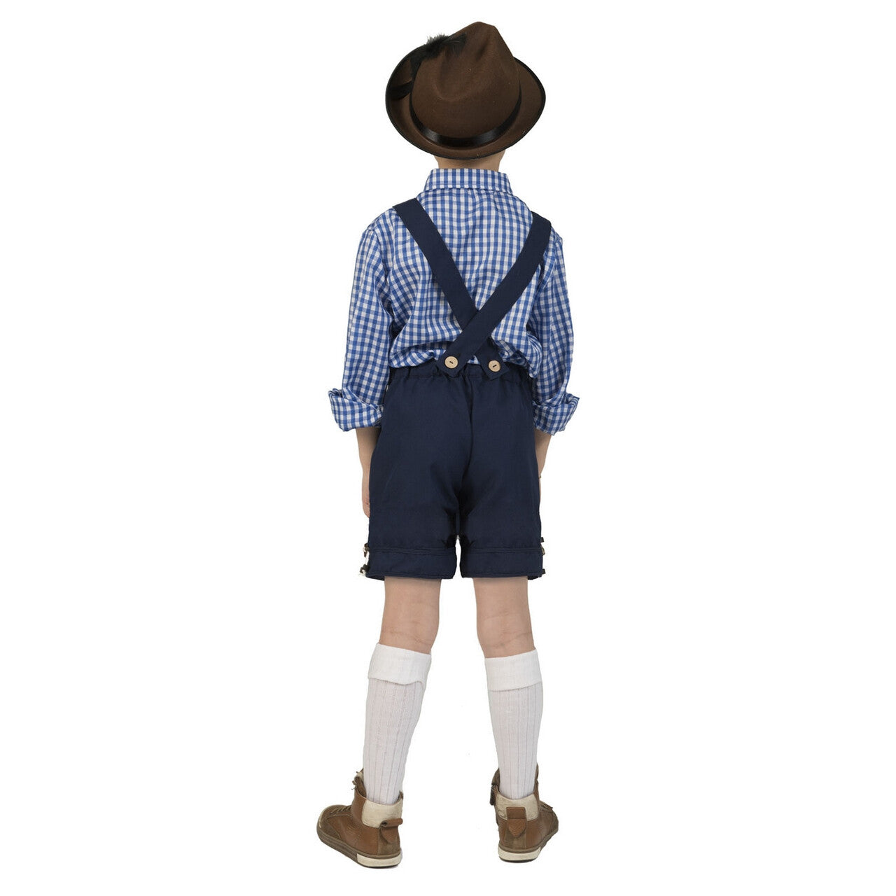 Op deze afbeelding zie je een Kostuums, van het merk Funny Fashion. Blauwe Lederhosen Gunther Tirol Jongen