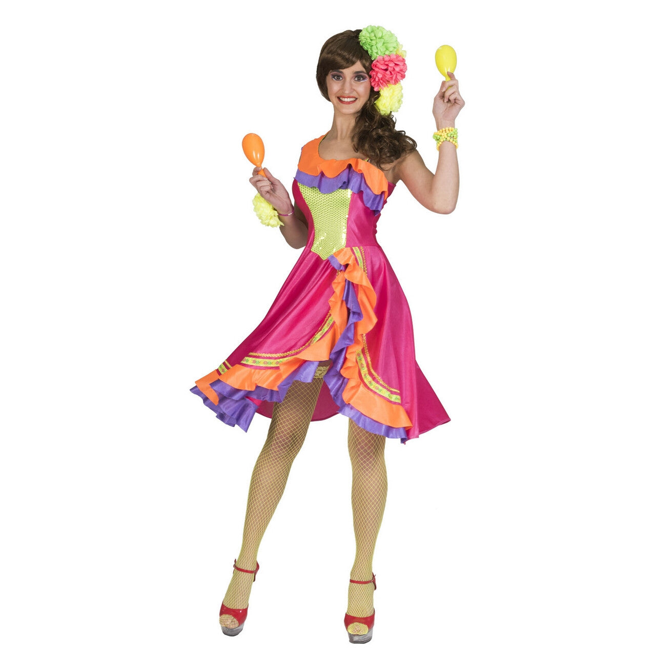 Op deze afbeelding zie je een Kostuums, van het merk Funny Fashion. Sandra Samba Brasil Carnaval Vrouw Kostuum