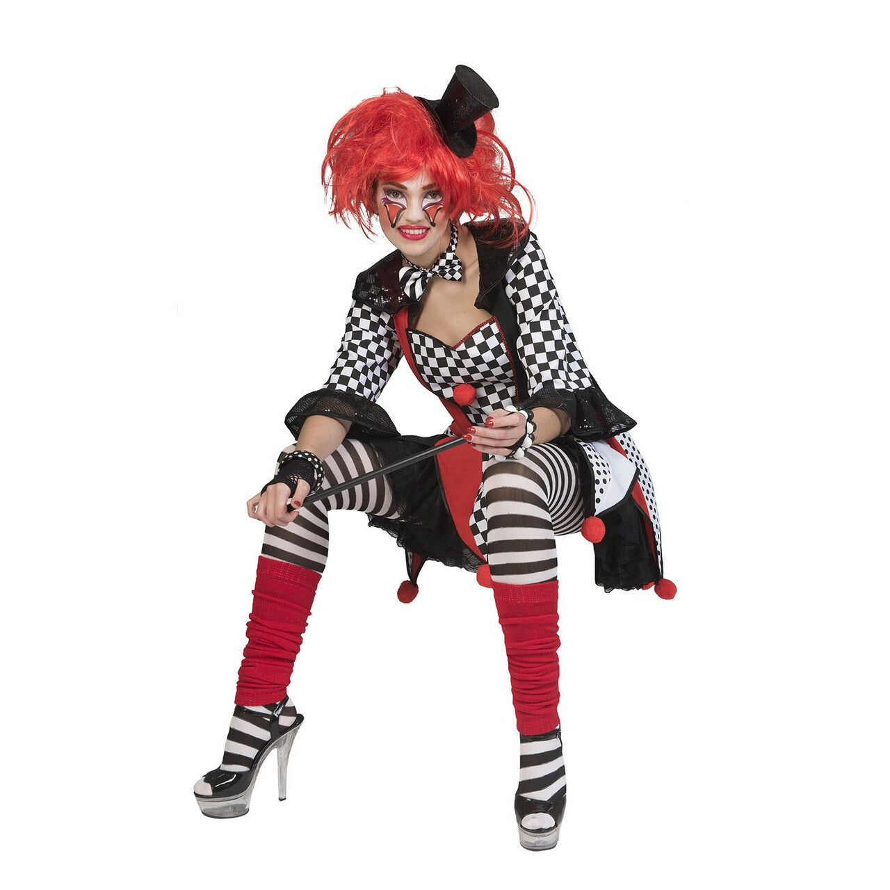 Op deze afbeelding zie je een Kostuums, van het merk Funny Fashion. Hilarische Harlekijn Hof Van Spanje Vrouw