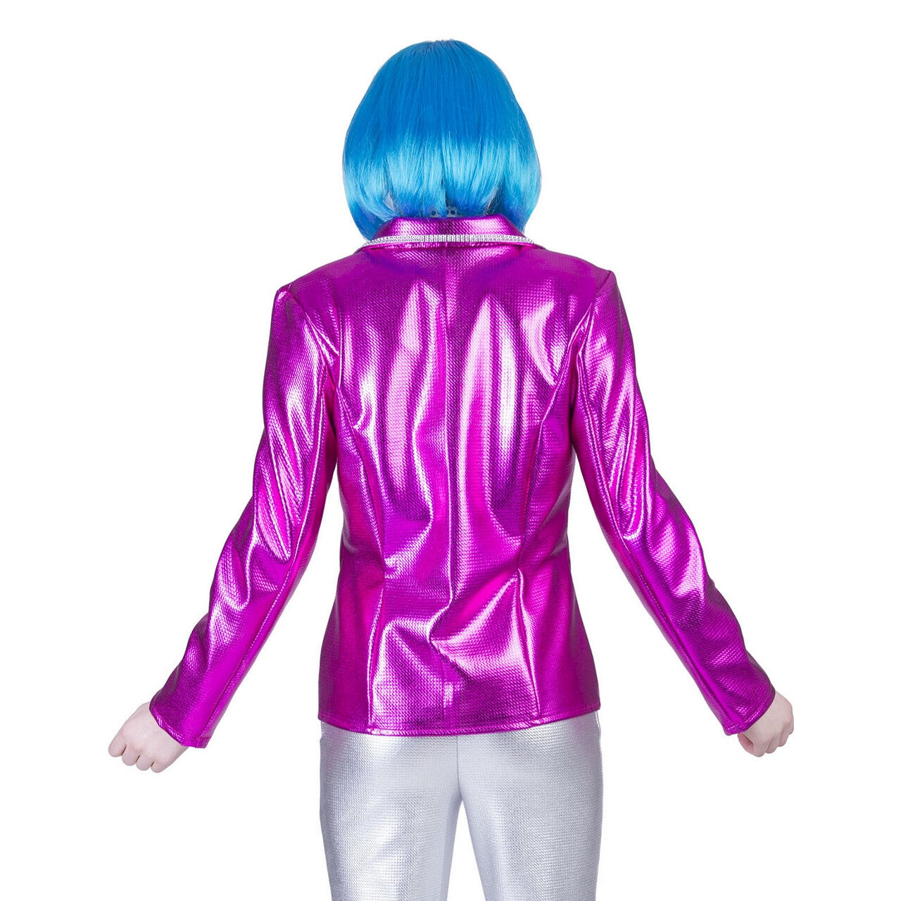 Op deze afbeelding zie je een Kostuums, van het merk Funny Fashion. Disco Fever Jack Glimmend Roze Vrouw