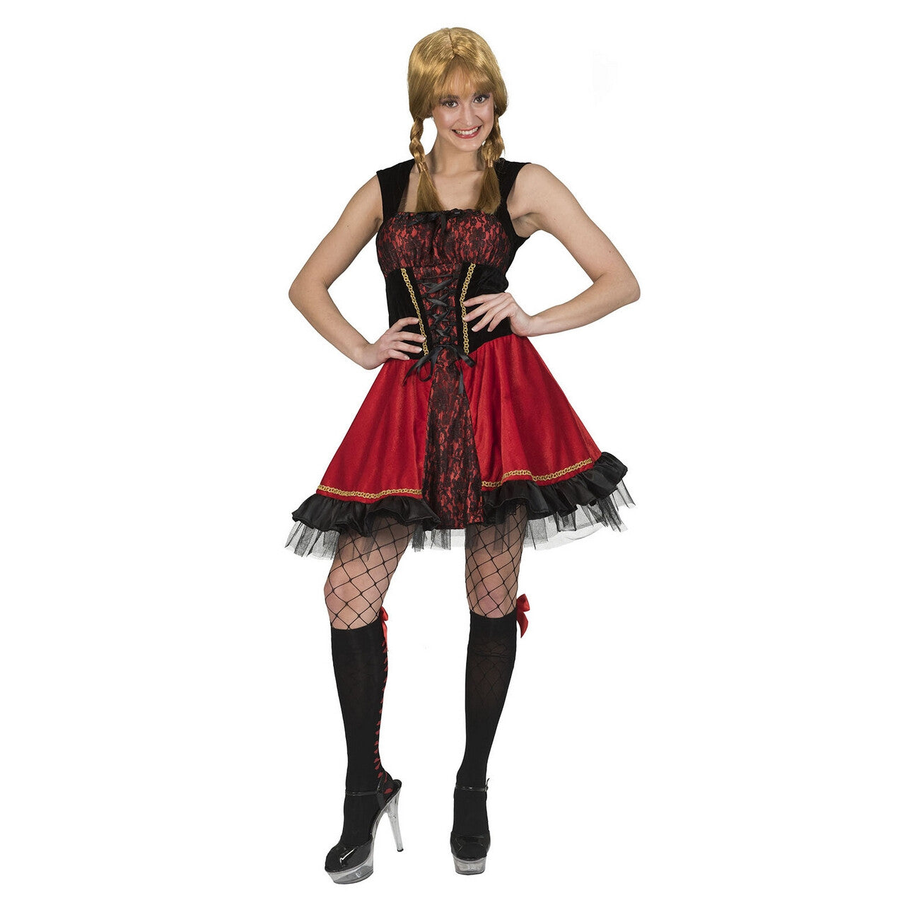 Op deze afbeelding zie je een Kostuums, van het merk Funny Fashion. Onschuldig Roodkapje Op Weg Naar Grootmoeder Vrouw Kostuum