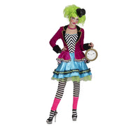 Op deze afbeelding zie je een Kostuums, van het merk Funny Fashion. Boosaardige Mad Hatter Vrouw Kostuum