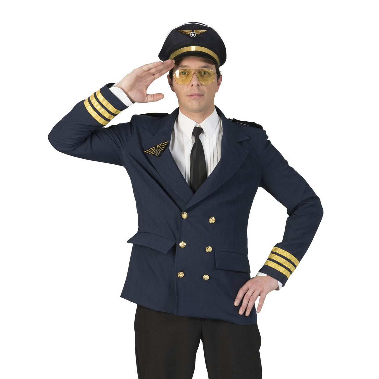 Op deze afbeelding zie je een Kostuums, van het merk Funny Fashion. Jas Piloot Airbus Man