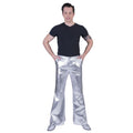 Glänzende Silber-Disco-Gottheit Hose Herren