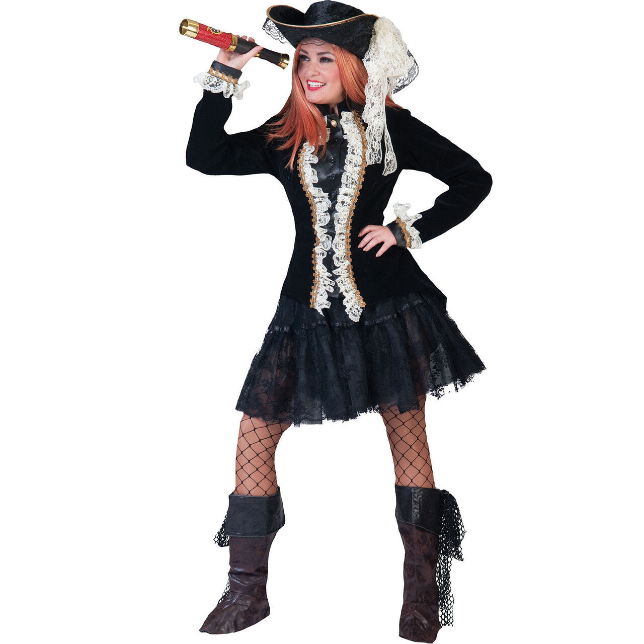 Op deze afbeelding zie je een Kostuums, van het merk Funny Fashion. Piraat Stoomschip Steampunk Vrouw Kostuum