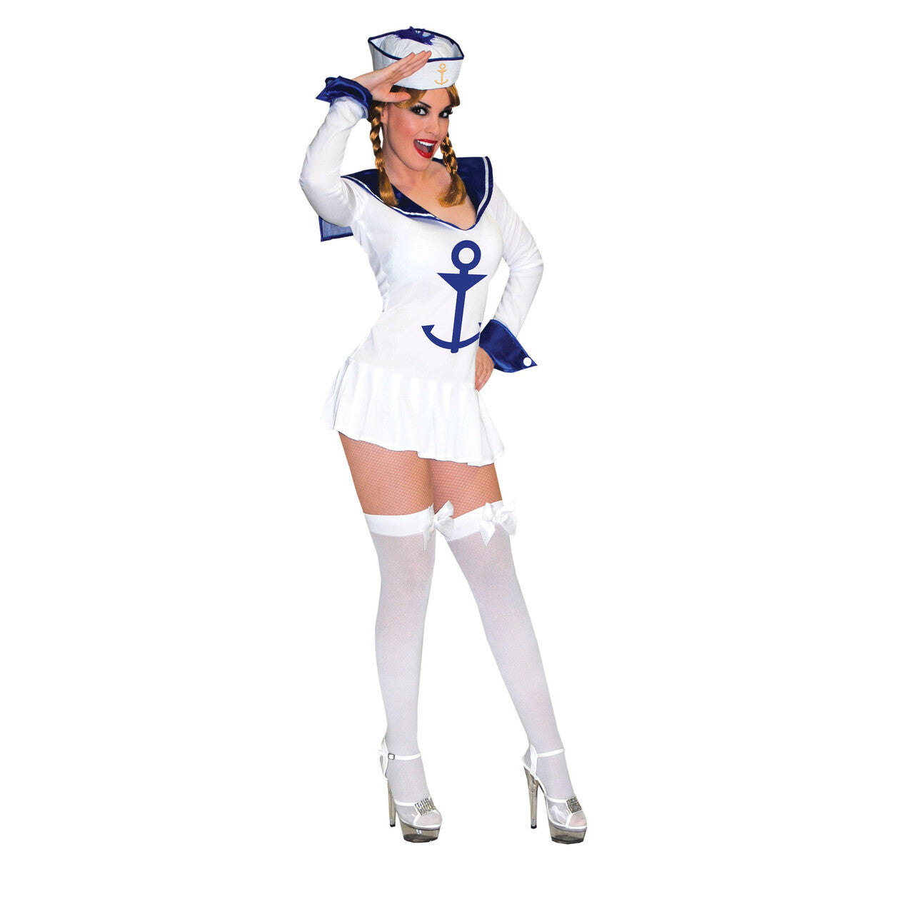 Op deze afbeelding zie je een Kostuums, van het merk Funny Fashion. Marine Uniform Voor Windstil Weer Vrouw Kostuum