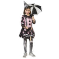 Enge Clown Roze Schedels Meisje Kostuum