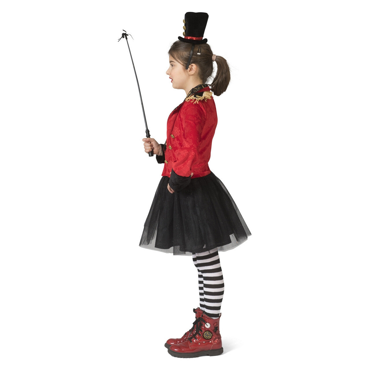 Op deze afbeelding zie je een Kostuums, van het merk Funny Fashion. Ringmaster Circusdirecteur Leeuwentemmer Meisje Kostuum