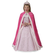 Op deze afbeelding zie je een Kostuums, van het merk Funny Fashion. Queen Cape Pink Meisje