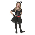 Schwarze-Katze-Kitty Kostüm für Mädchen
