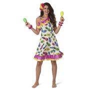 Op deze afbeelding zie je een Kostuums, van het merk Funny Fashion. Tropisch Samba Costa Rica Ananas Vrouw Kostuum