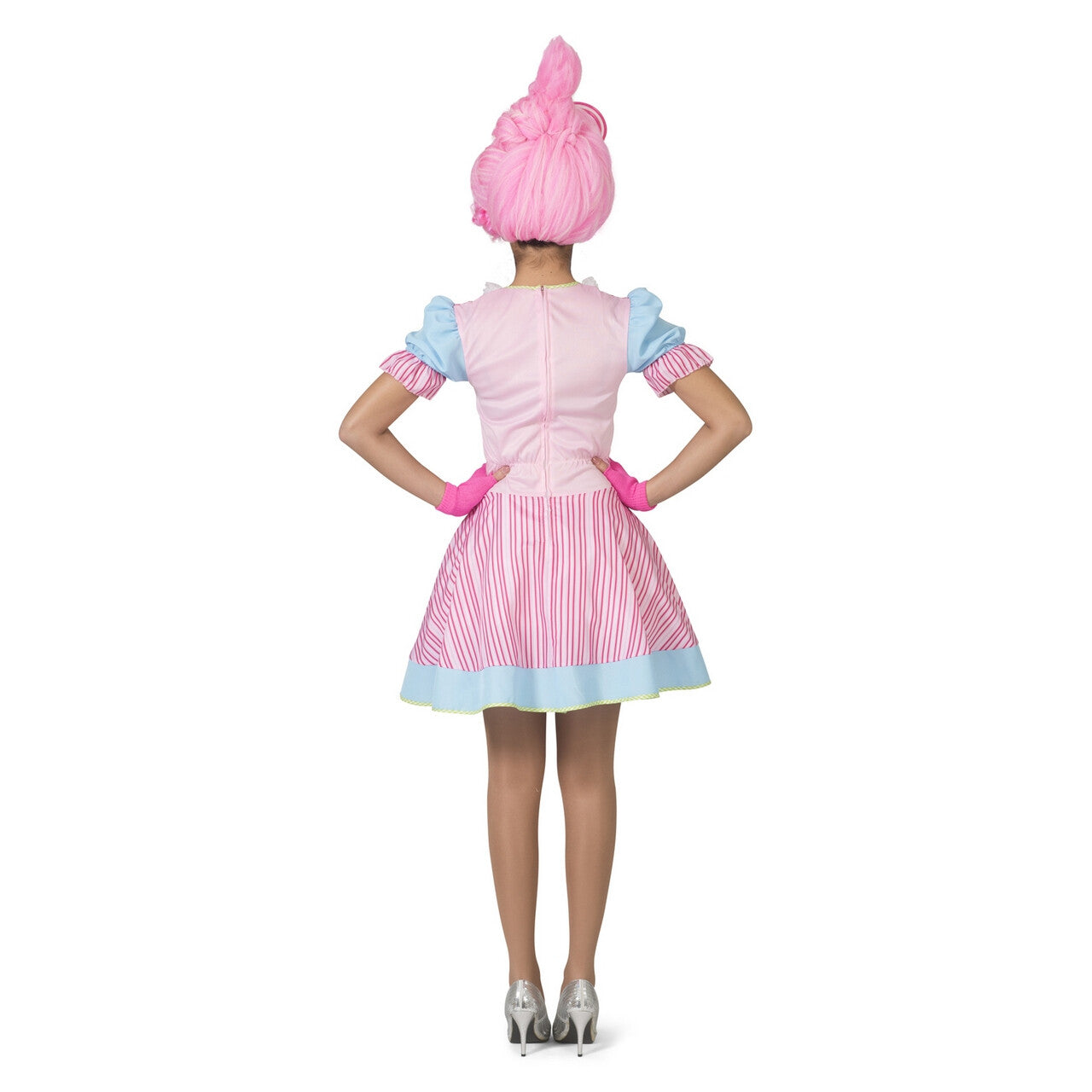 Op deze afbeelding zie je een Kostuums, van het merk Funny Fashion. Candy Snoepje Fantasy Vrouw Kostuum