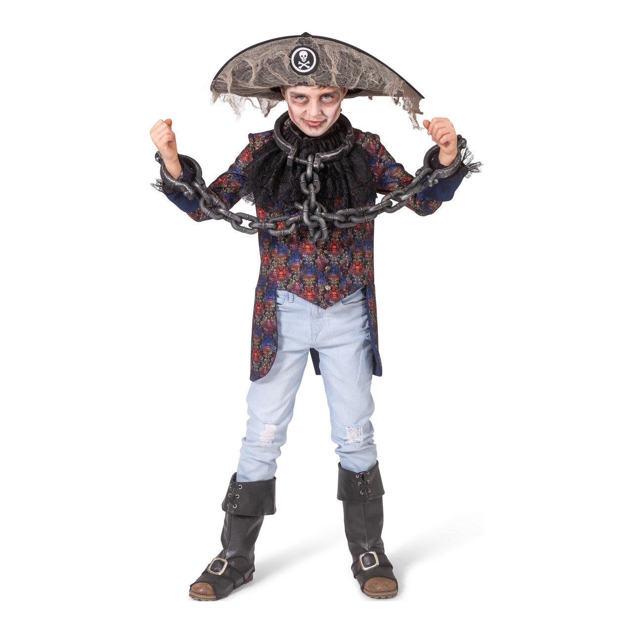 Op deze afbeelding zie je een Kostuums, van het merk Funny Fashion. Baroque Piratenjas Kind