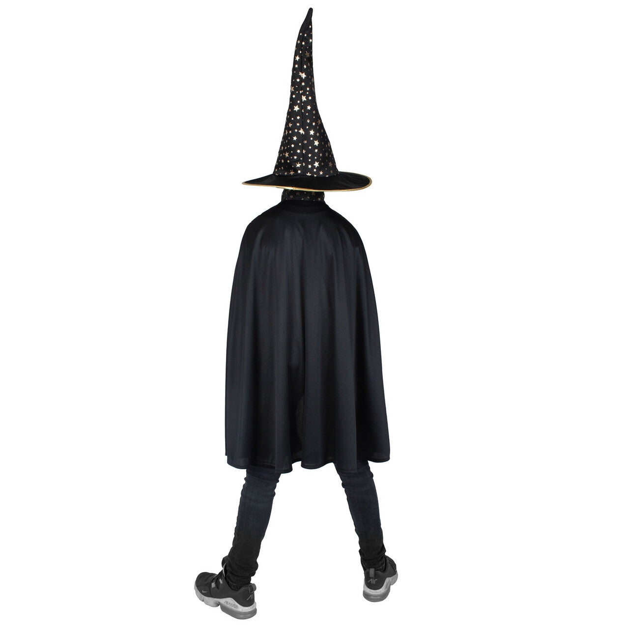 Op deze afbeelding zie je een Kostuums, van het merk Funny Fashion. Magische Zwarte Heksencape Kind Kostuum