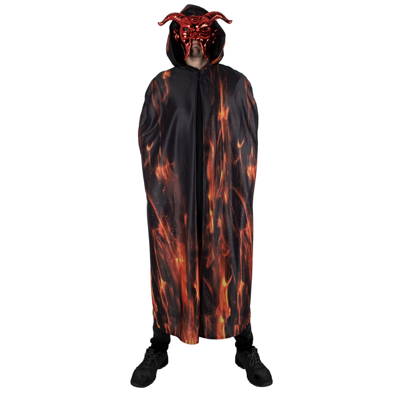 Op deze afbeelding zie je een Kostuums, van het merk Funny Fashion. Hellige Vuurcape Man