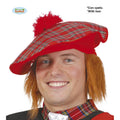 Béret écossais Tartan Avec Cheveux Roux