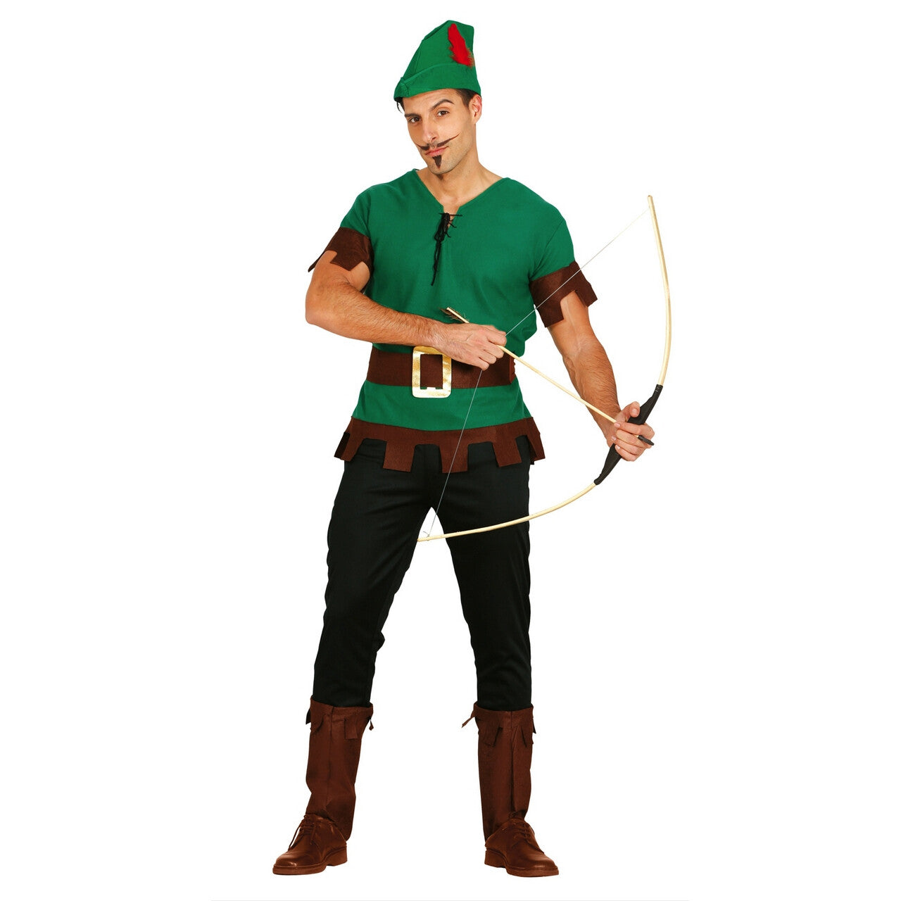 Op deze afbeelding zie je een Kostuums, van het merk Guirca. Robin Hood Uit Sherwood Forest Man Kostuum