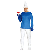 Op deze afbeelding zie je een Kostuums, van het merk Guirca. Feest Smurf Man Kostuum