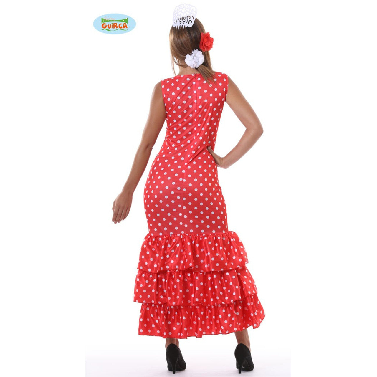 Op deze afbeelding zie je een Kostuums, van het merk Guirca. Flamenco Danseres Conchita Vrouw Kostuum