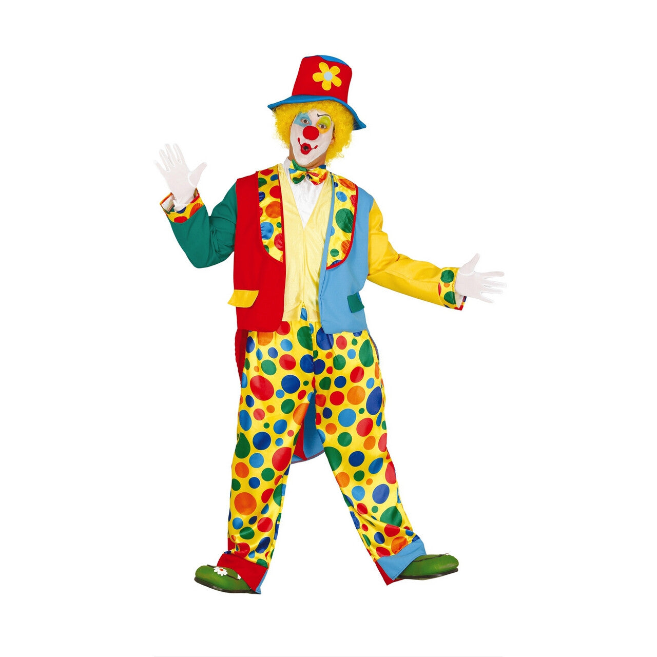 Op deze afbeelding zie je een Kostuums, van het merk Guirca. Popov De Clown Man Kostuum