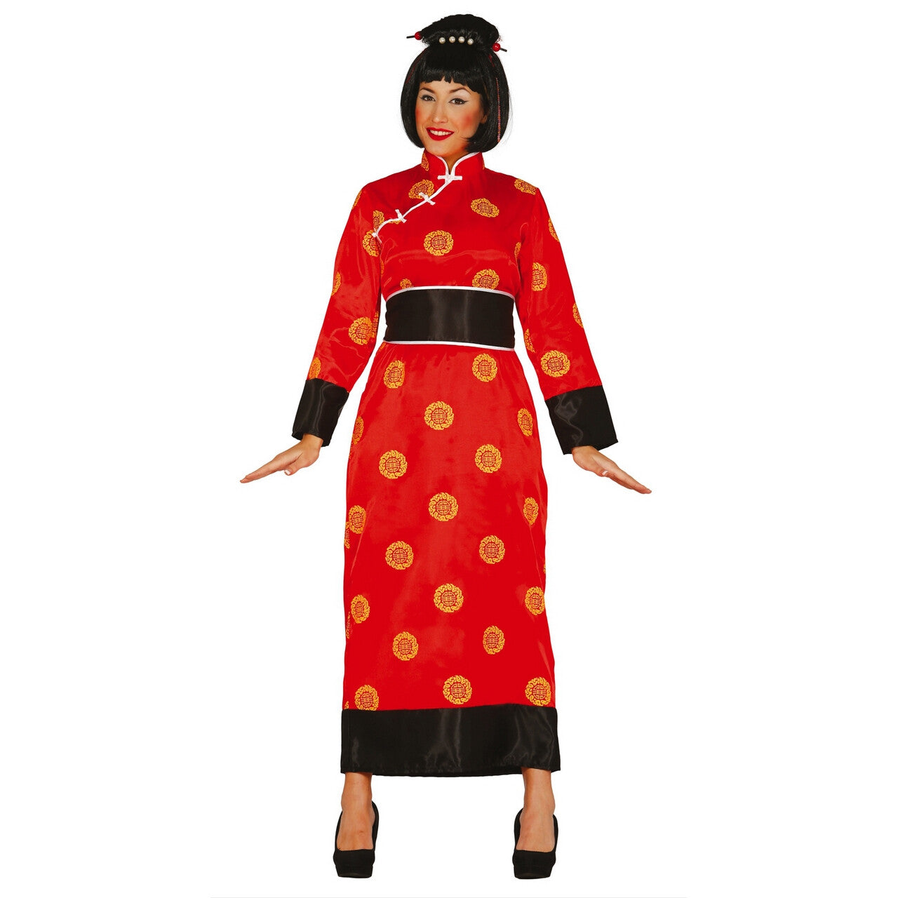 Op deze afbeelding zie je een Kostuums, van het merk Guirca. Traditioneel Chinees Kostuum Rood Vrouw