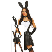 Op deze afbeelding zie je een Kostuums, van het merk Guirca. Stout Zwart Wit Bunny Vrouw Kostuum