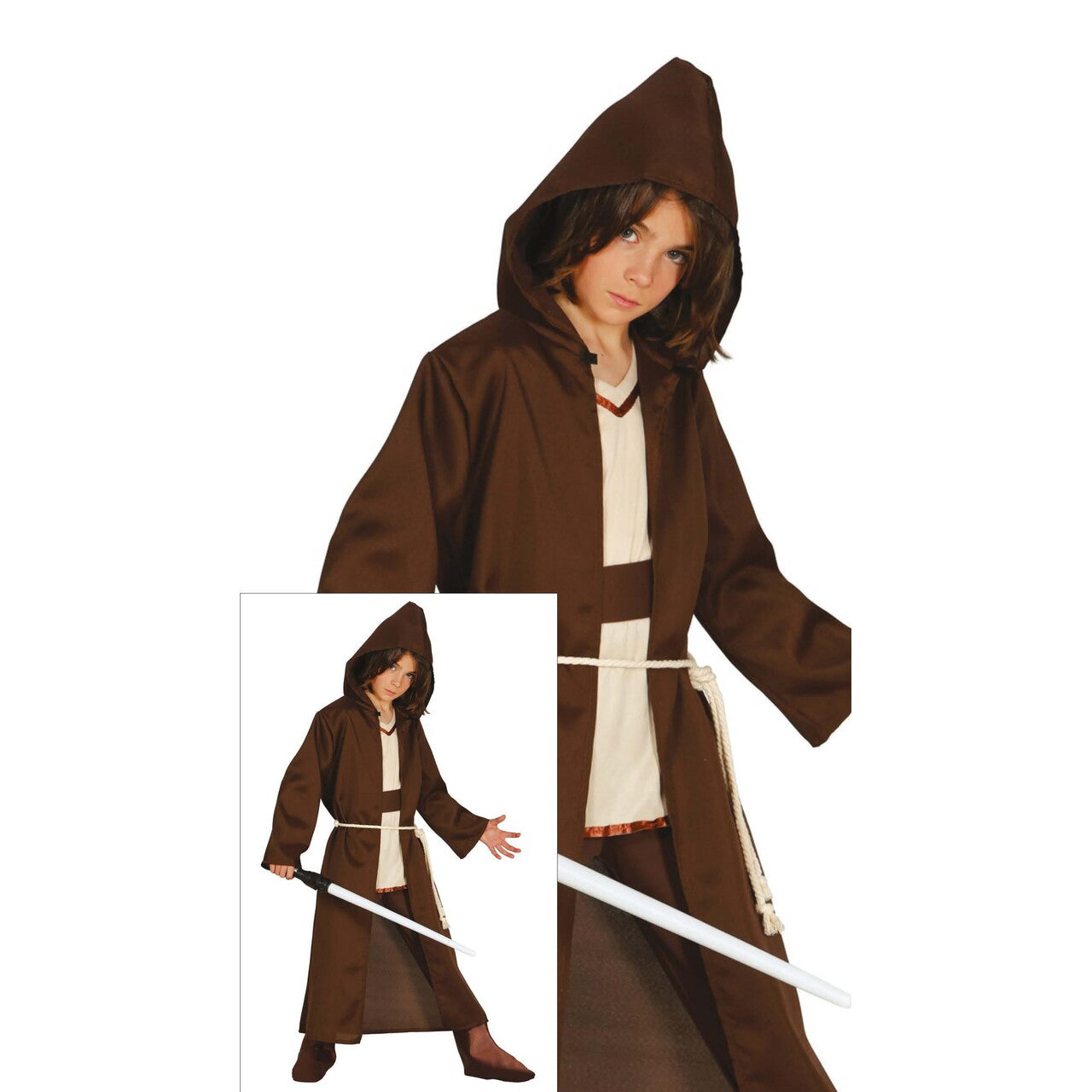 Op deze afbeelding zie je een Kostuums, van het merk Guirca. Bruin Star Wars Jedi Jongen Kostuum