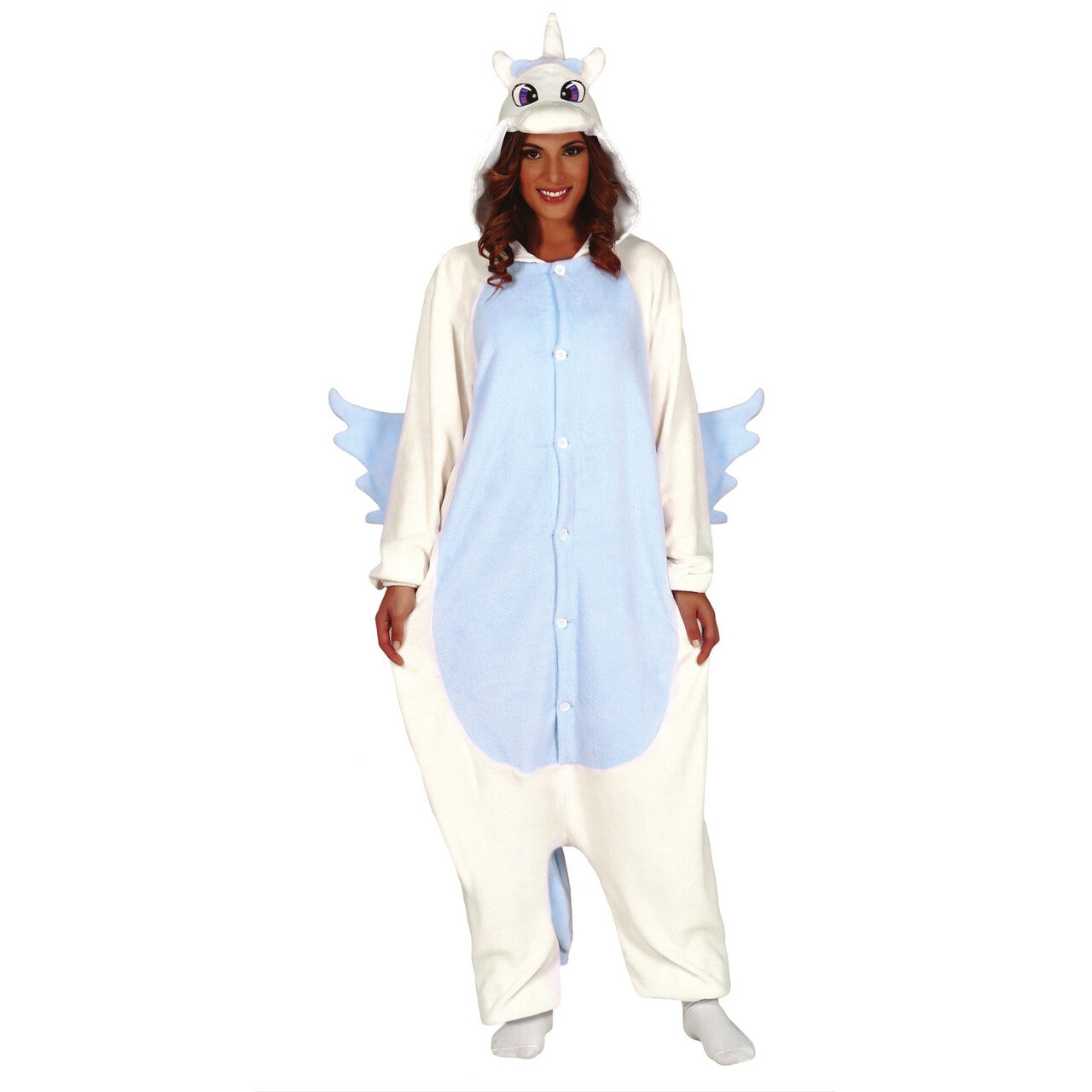 Op deze afbeelding zie je een Kostuums, van het merk Guirca. Fantastische Eenhoorn Pyjama Blauw Kostuum