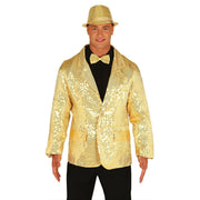 Op deze afbeelding zie je een Kostuums, van het merk Guirca. Gouden Lovertjes Colbert Man