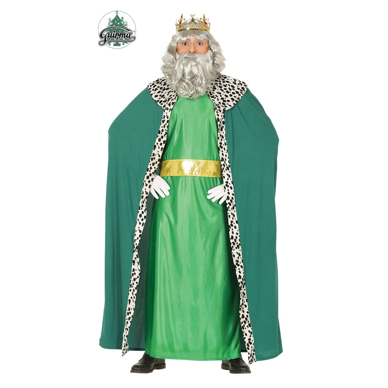 Op deze afbeelding zie je een Kostuums, van het merk Guirma. Drie Koningen Groen Man Kostuum