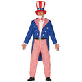 Uncle Sam Trots Op Amerika Man Kostuum
