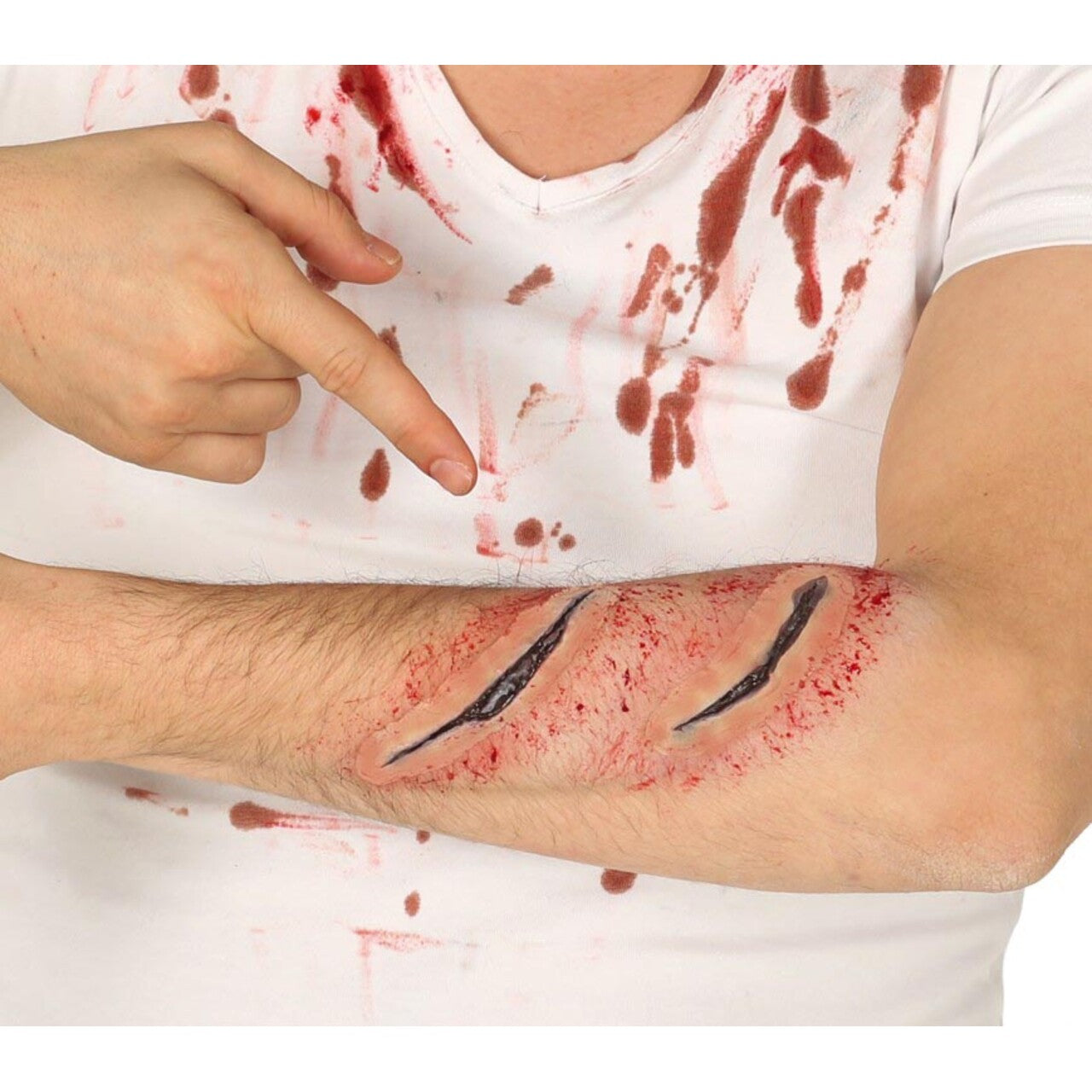 Op deze afbeelding zie je een Accessoires, van het merk Guirca. Halloween Diepe Snijwonden 4 Stuks