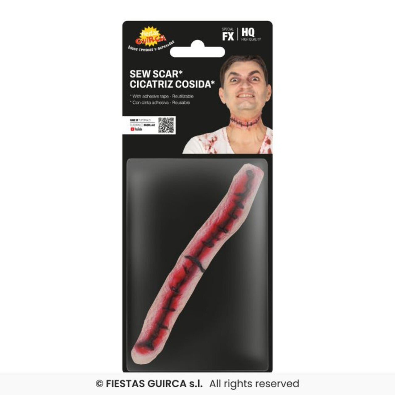 Op deze afbeelding zie je een Accessoires, van het merk Guirca. Halloween Horror Neklitteken 25 Cm