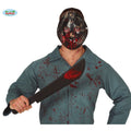 Bloedspetter Halloween Masker En Machete 54 Centimeter