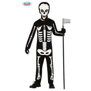 Op deze afbeelding zie je een Kostuums, van het merk Guirca. Knekelman Halloween Skelet Kind Kind Kostuum