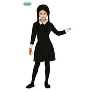Op deze afbeelding zie je een Kostuums, van het merk Guirca. Thursday Addams Family Horror Meisje Kostuum