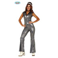 Combinaison Disco Argentée Costume