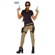 Op deze afbeelding zie je een Kostuums, van het merk Guirca. Schietgrage Lara Raider Computerspel Vrouw Kostuum