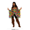 Bunte Indianer Hippie Poncho Mit Randflächen Unisex