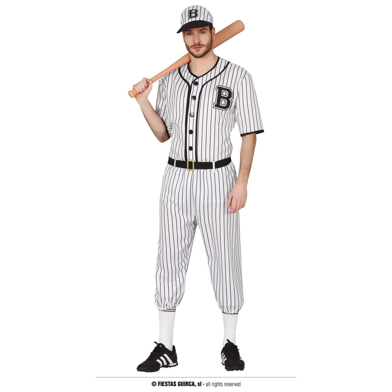 Op deze afbeelding zie je een Kostuums, van het merk Guirca. Alleen Maar Homeruns Op Zijn Naam Honkballer Man Kostuum