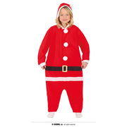 Op deze afbeelding zie je een Kostuums, van het merk Guirma. Wijde Rode Kerstman Jumpsuit Kind Kostuum