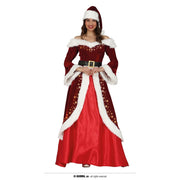 Op deze afbeelding zie je een Kostuums, van het merk Guirma. Luxe Miss Santana Claus Vrouw Kostuum