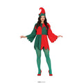 Robe De Lutin Rouge Et Vert Avec Chapeau Costume