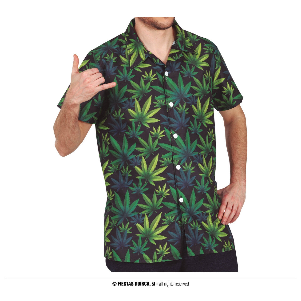 Op deze afbeelding zie je een Kostuums, van het merk Guirca. Relaxing Weed Blouse Man