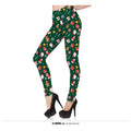 Leggings Grün Mit Aufdruck Damen