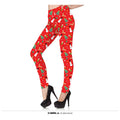 Legging De Noël Rouge Avec Motif