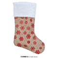 Gemütliche Deko Sockentasche Schneeflocken 47 Zentimeter
